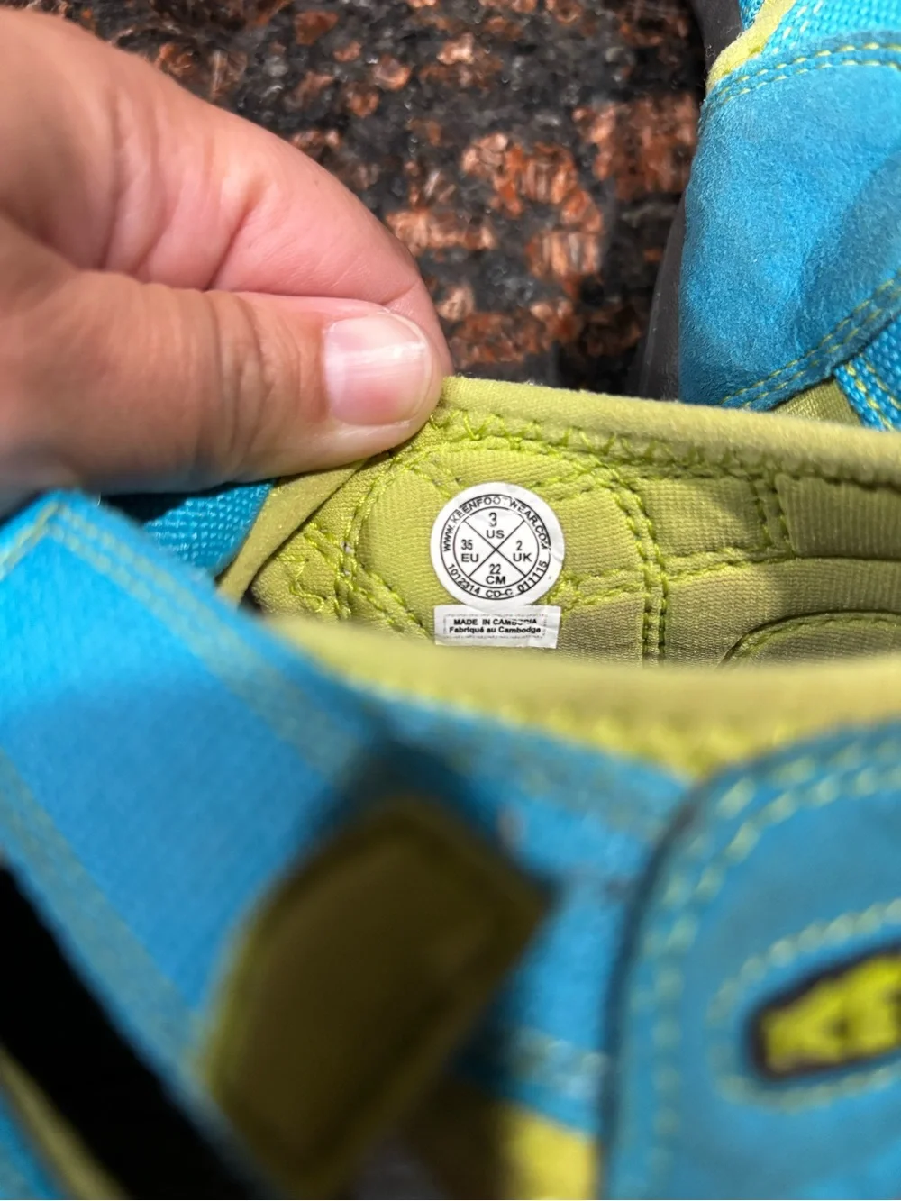 Keen Teal and Yellow Kids Closed-Toe Outdoor Sandals